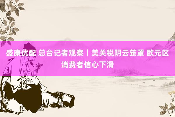 盛康优配 总台记者观察丨美关税阴云笼罩 欧元区消费者信心下滑