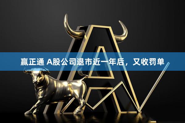 赢正通 A股公司退市近一年后，又收罚单